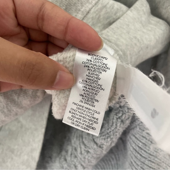 Lou & Grey Cableknit Grey Mockneck Turtleneck Sweater Size M - Picture 7 of 10